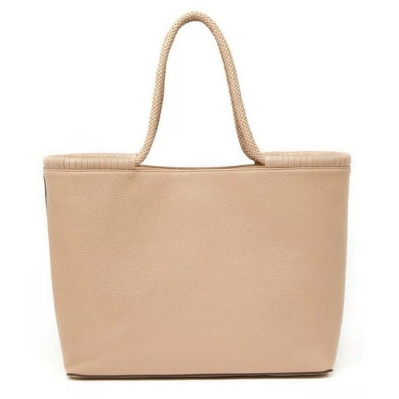 Tory Burch Taylor Tote Leather Shoulder Bag Shopper Handbag in Devon Sand - Picture 3 of 7